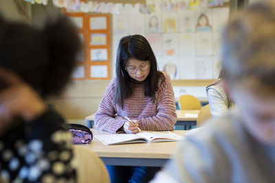 Girl in classroom