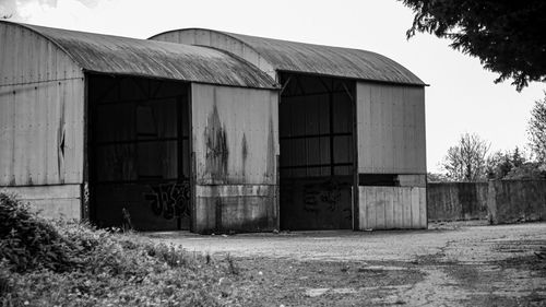 Abandoned building against sky