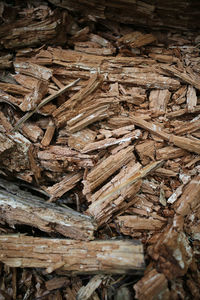 Full frame shot of logs