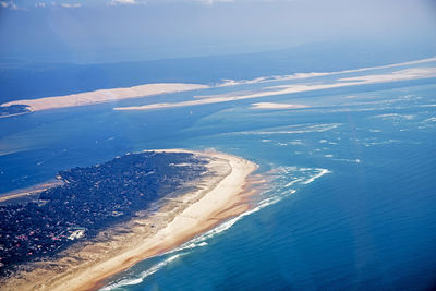 Aerial view of bay