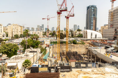 Somail complex in tel aviv. construction work on the new tel aviv