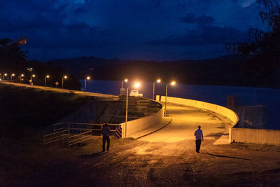 Night view of illuminated street light