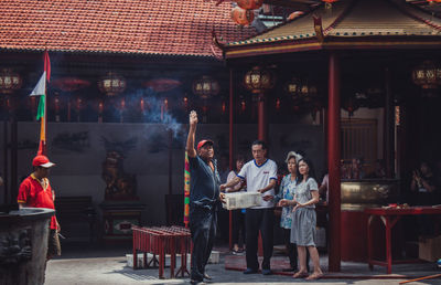 Group of people in restaurant