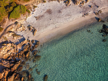 Aerial view of a beautiful beach