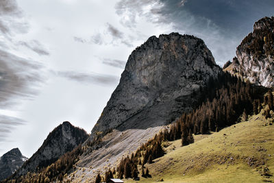 Panoramic view of rocky mountains against sky