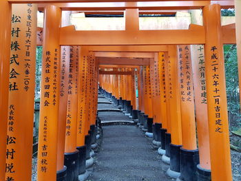 Row of temple on building