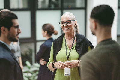 Business colleagues working at office