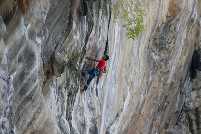 Person standing on rock