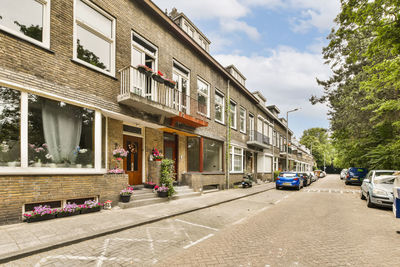 Cars on street in city