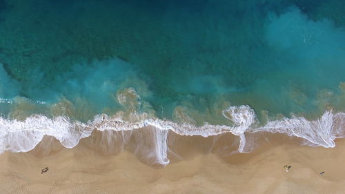 High angle view of beach