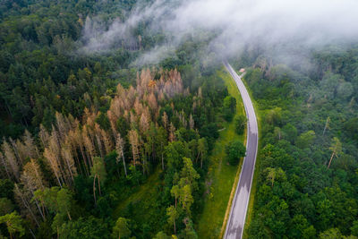 Aerial view of a landscape in bavaria