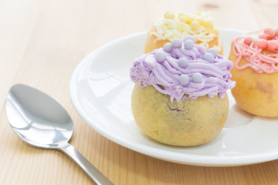 Close-up of cake on table