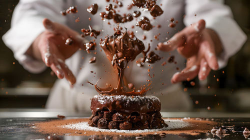 Close-up of wedding rings on table