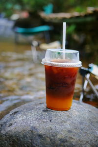 Close-up of drink on table