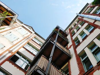 Low angle view of residential building against sky