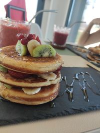 Close-up of cake on table