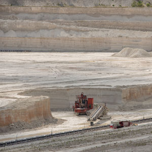 Limestone mining from a limestone quarry and a chalk pit