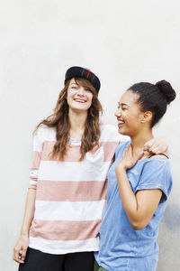 Two happy teenage girls, stockholm, sweden