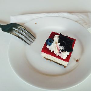 Close-up of cake in plate