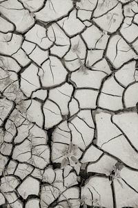 Full frame shot of cracked landscape