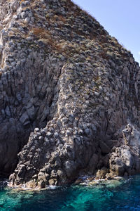 Rock formation in sea