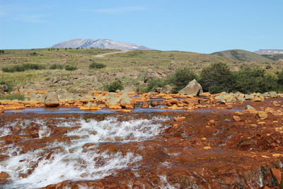 Scenic view of landscape against sky