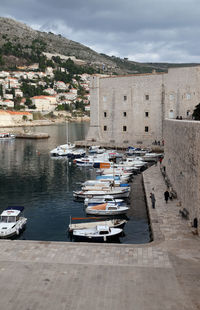 Fortress of st. john and port in the old dubrovnik, croatia