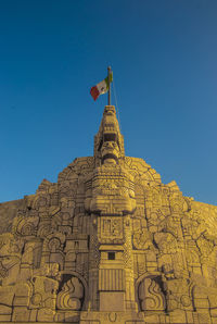 Low angle view of temple against clear sky