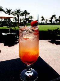 Close-up of drink on table