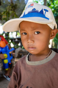 Close-up portrait of boy