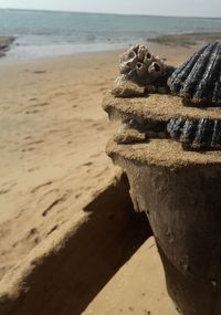 Close-up of sand on beach