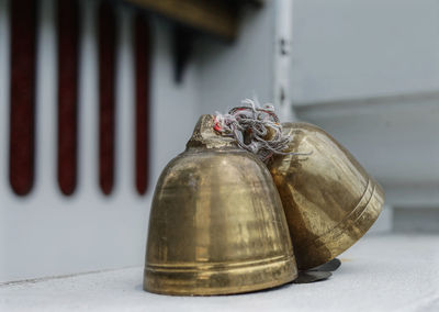 Close up of temple bells