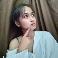 Portrait of a girl looking away
