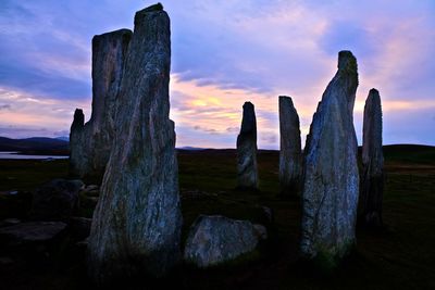 Panoramic shot of dramatic sky over landscape