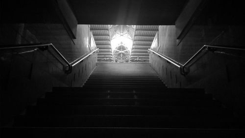 Low angle view of staircase in building