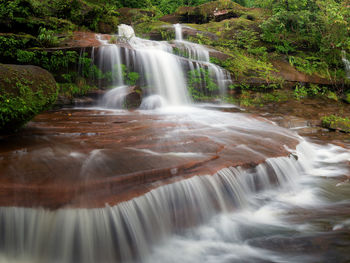 Scenic view of waterfall