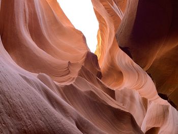 Low angle view of rock formation