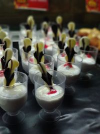 Close-up of drinks on table