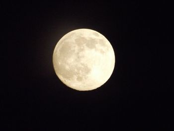 Low angle view of moon in sky