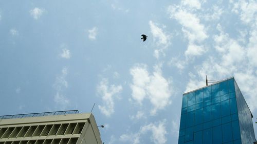 Low angle view of buildings against sky