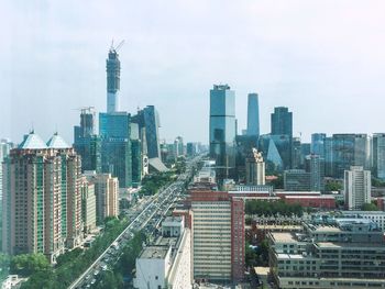 Modern cityscape against sky