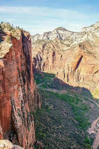 Scenic view of rocky mountains