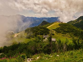 Scenic view of landscape against sky