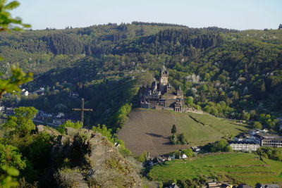 High angle view of castle 