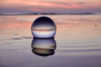 Close-up of crystal ball