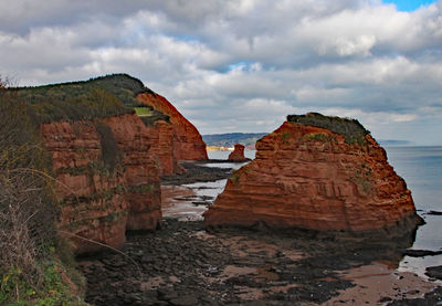 Rock formations at seaside