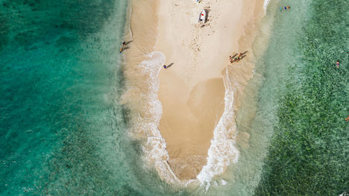 High angle view of beach