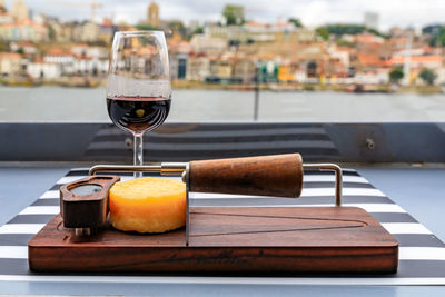 Close-up of food on table