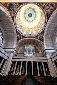Low angle view of ceiling of building