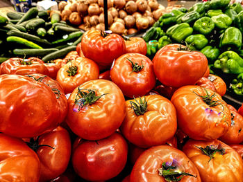 Full frame shot of vegetables for sale at market